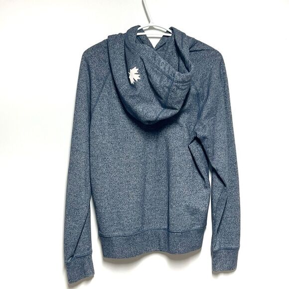 Roots Heathered Blue Kanga Hoodie Womens Sz M - Picture 2 of 3